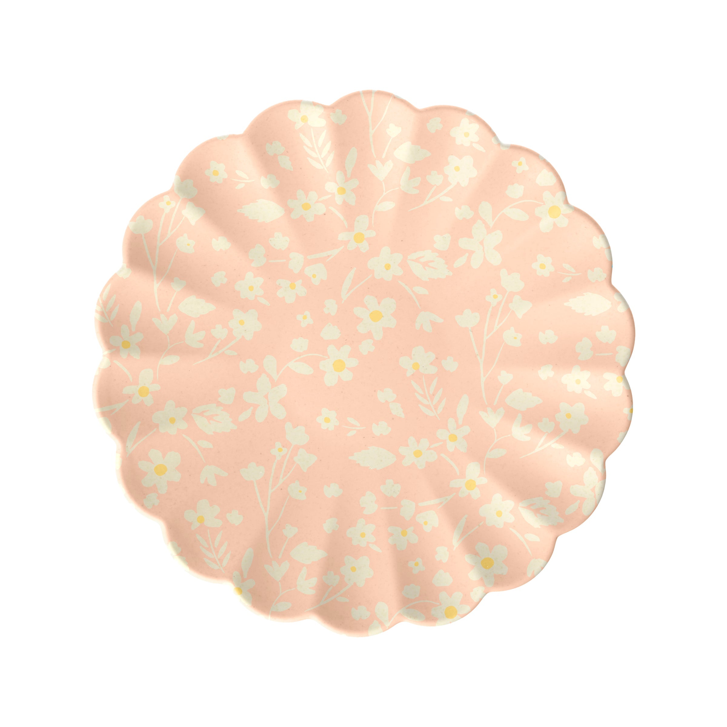 White Beaded Scalloped Dessert Plates, Set of 4 - Image 2