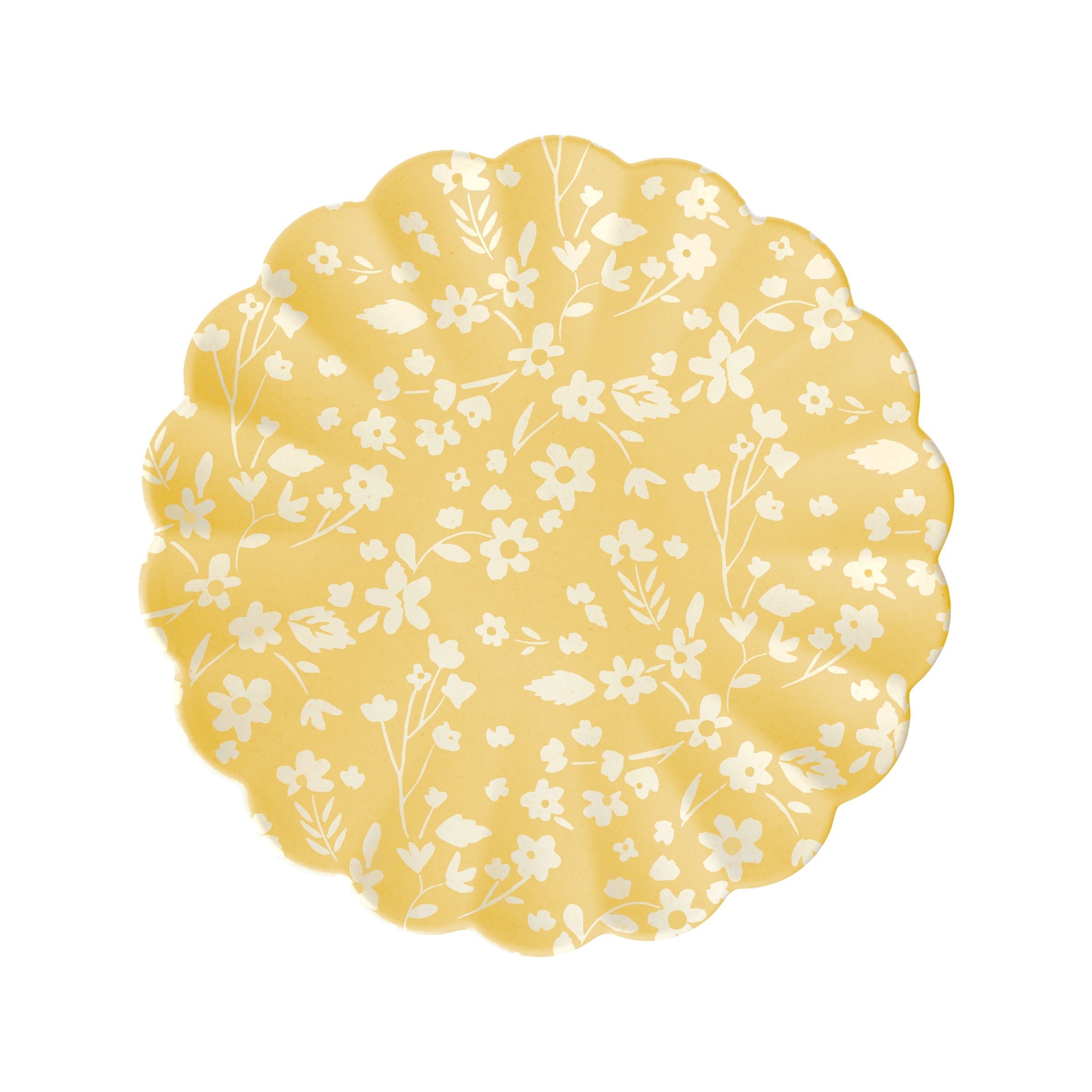 White Beaded Scalloped Dessert Plates, Set of 4 - Image 3