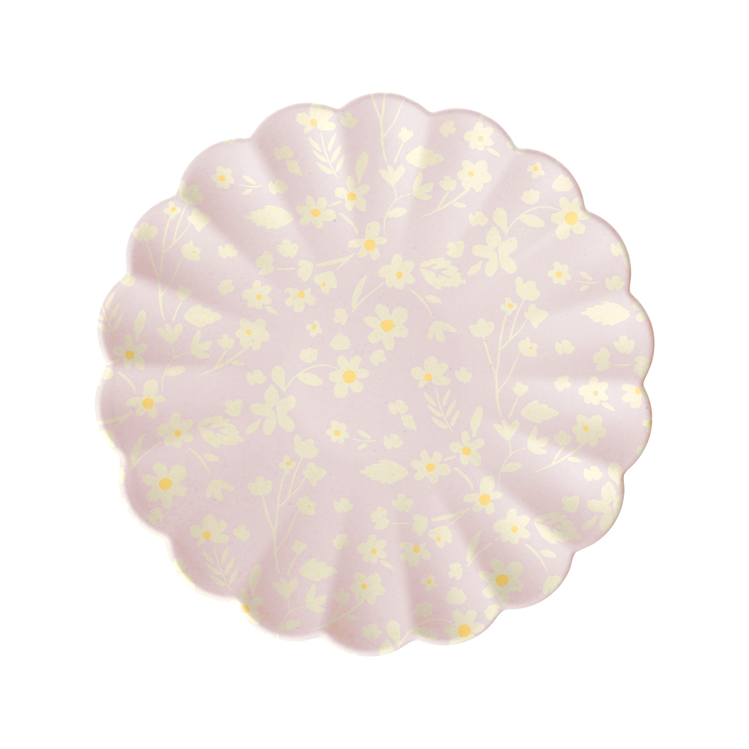 White Beaded Scalloped Dessert Plates, Set of 4 - Image 4