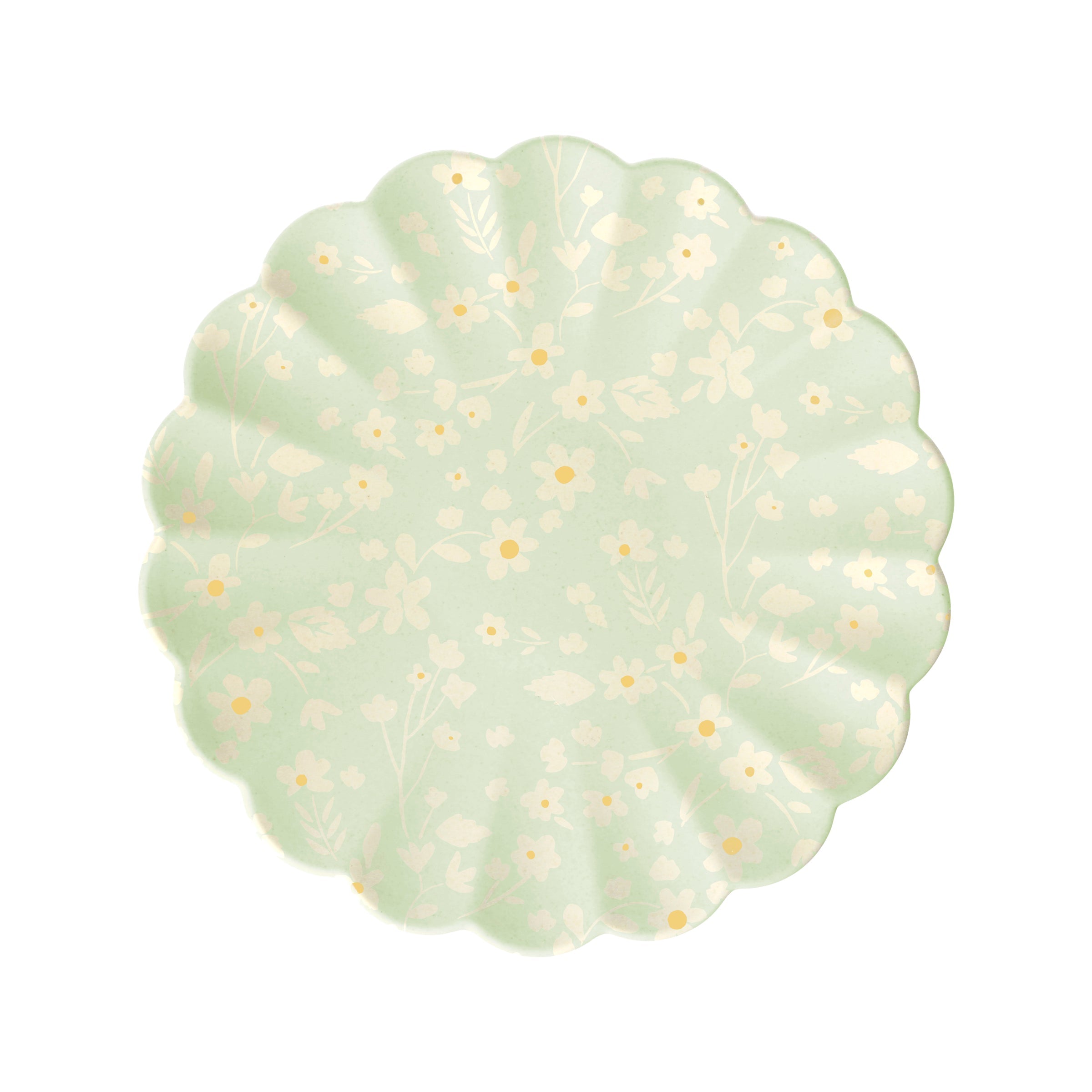 White Beaded Scalloped Dessert Plates, Set of 4 - Image 5