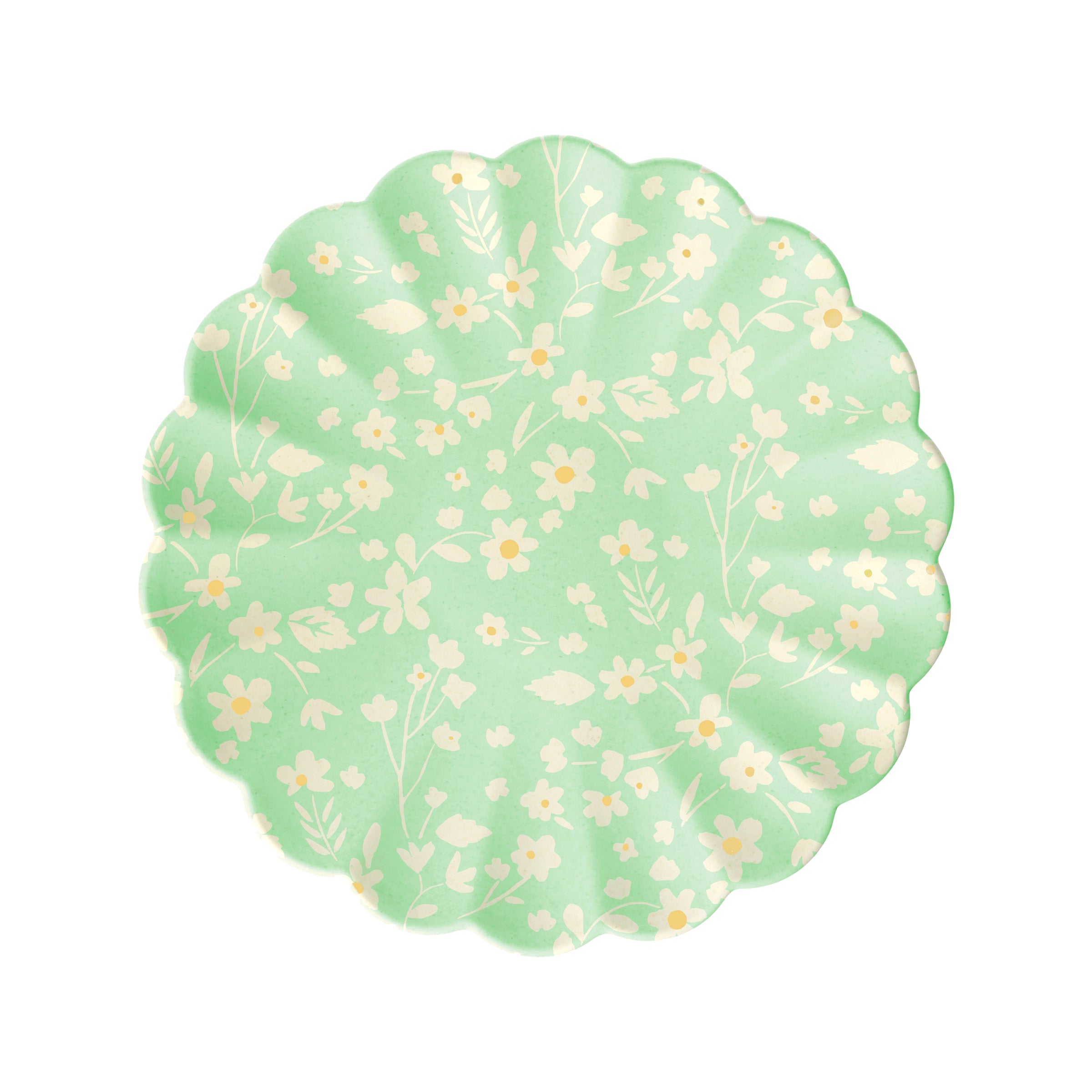 White Beaded Scalloped Dessert Plates, Set of 4 - Image 6