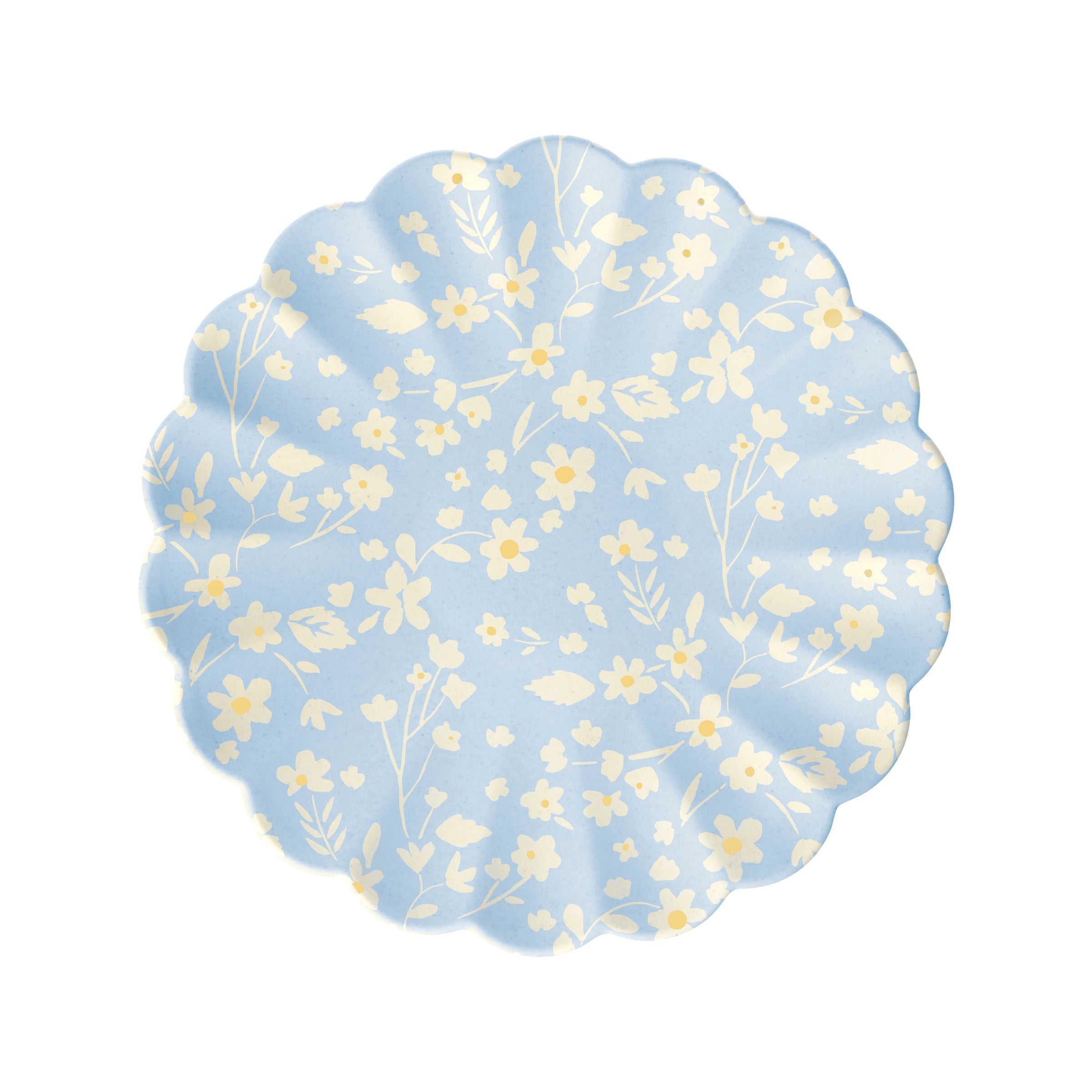 White Beaded Scalloped Dessert Plates, Set of 4 - Image 7