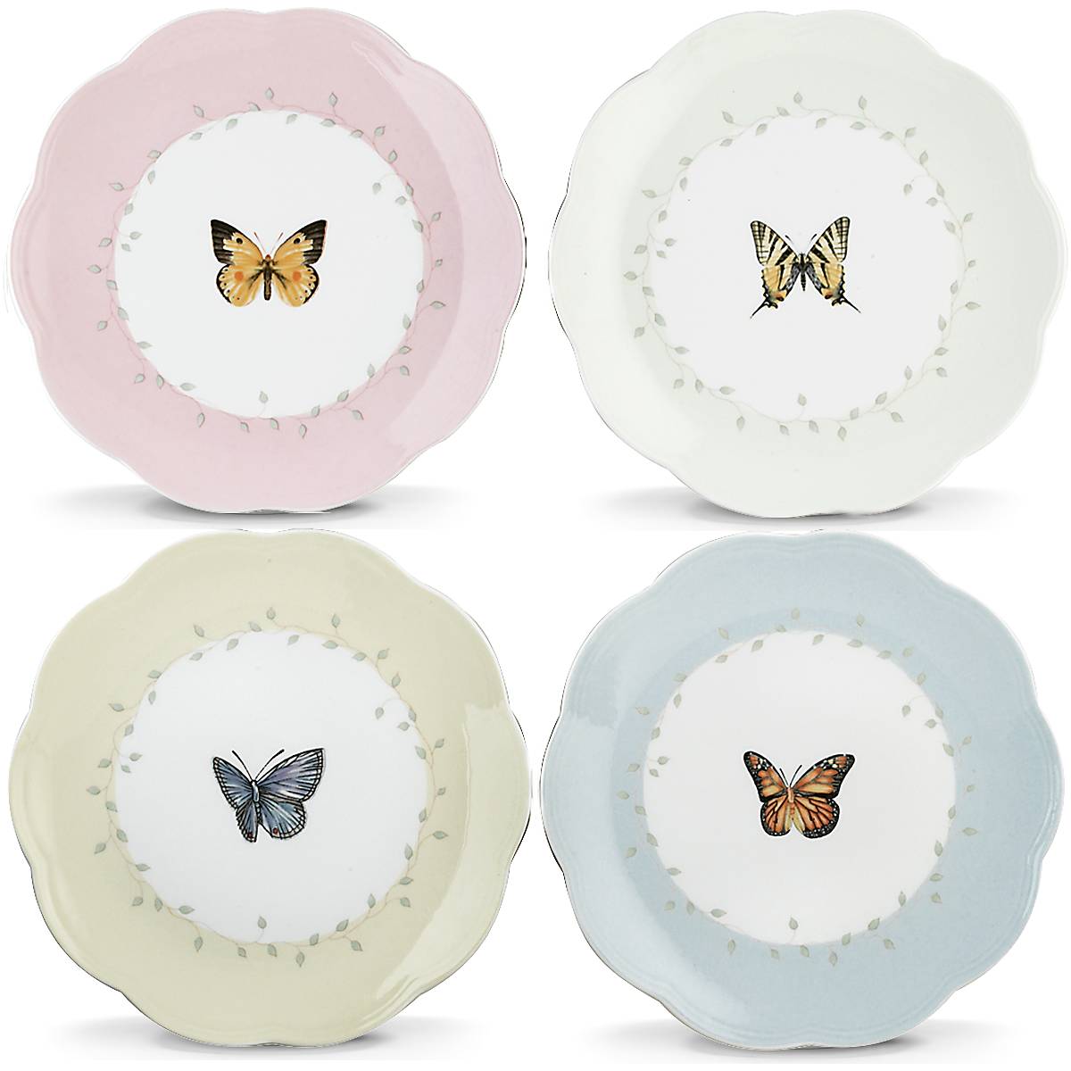 Butterfly Garden Tidbit Plates, Set of 6 - Image 2
