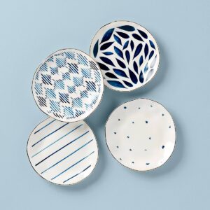 Modern Pattern Tidbit Plates, Set of 4