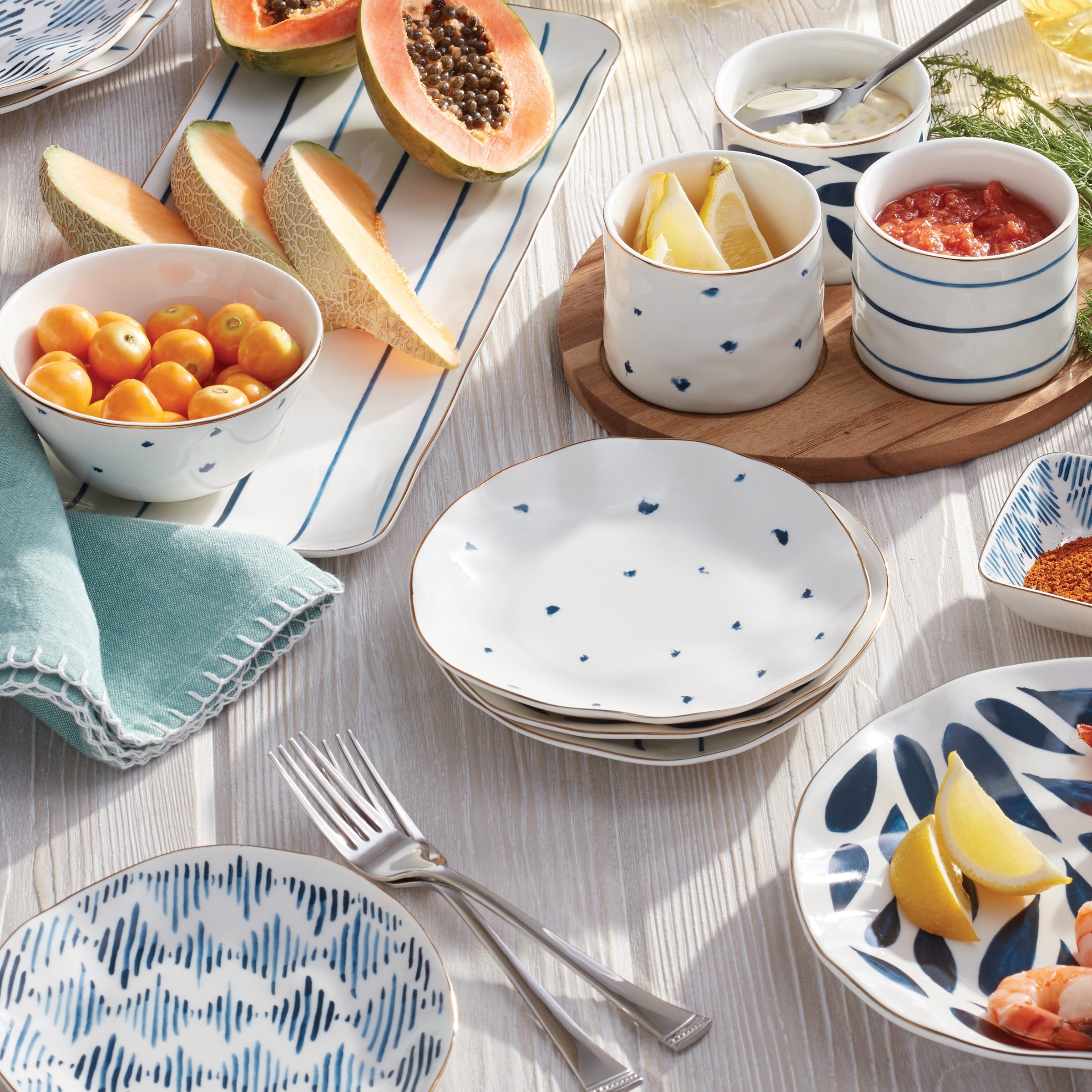 Modern Pattern Tidbit Plates, Set of 4 - Image 5