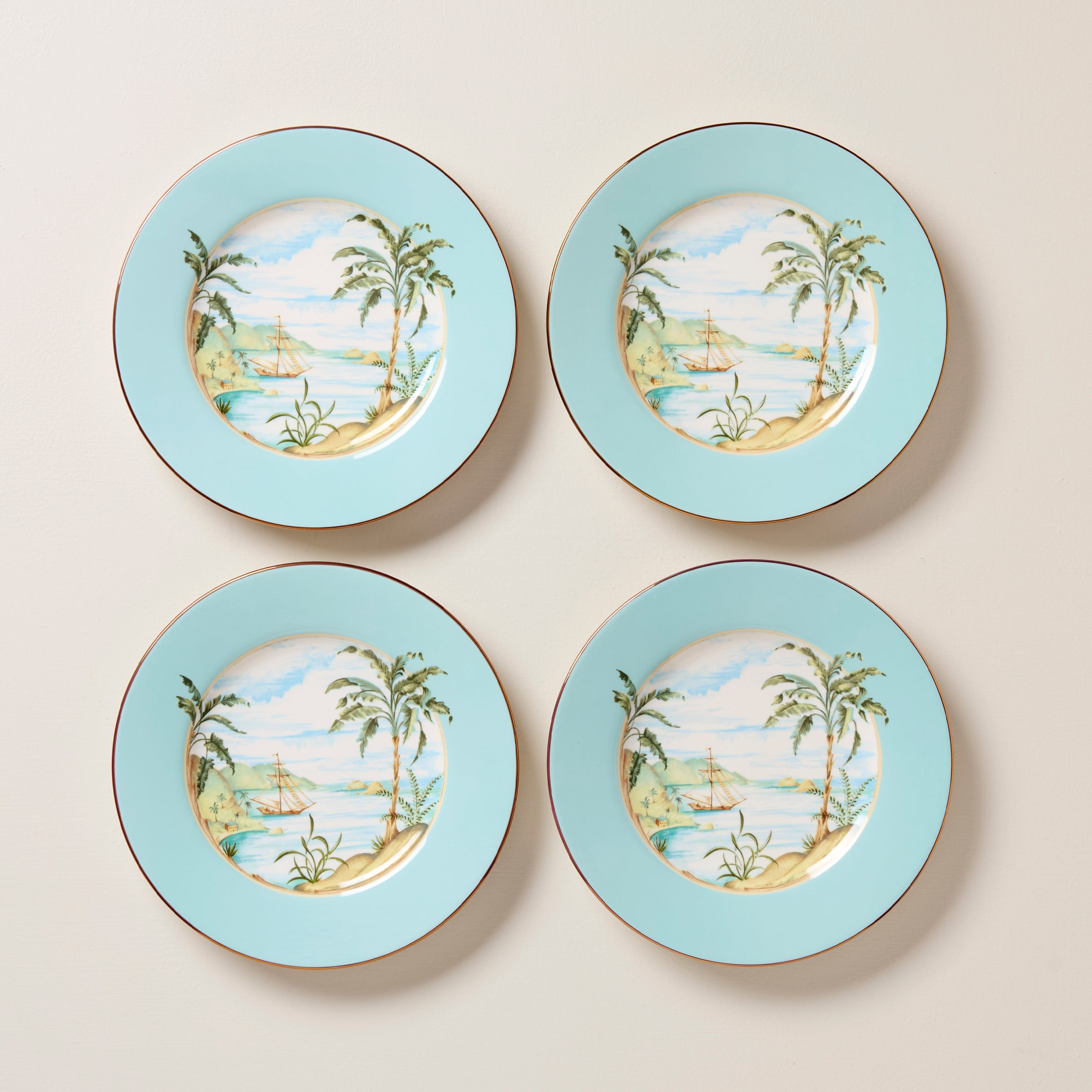 Textured Woven Accent Plates, Set of 4