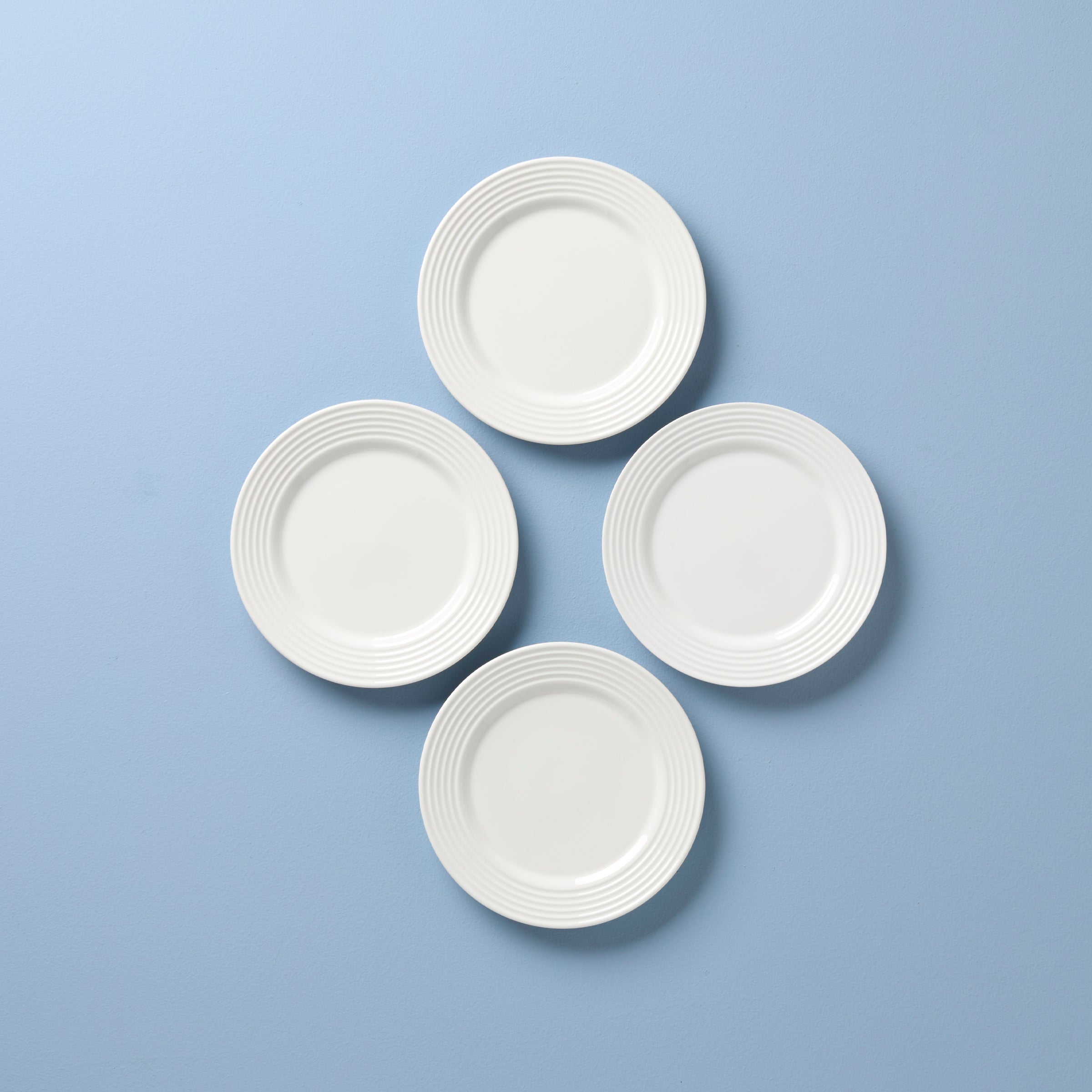 Pineapple Gold Rim Dessert Plates, Set of 4