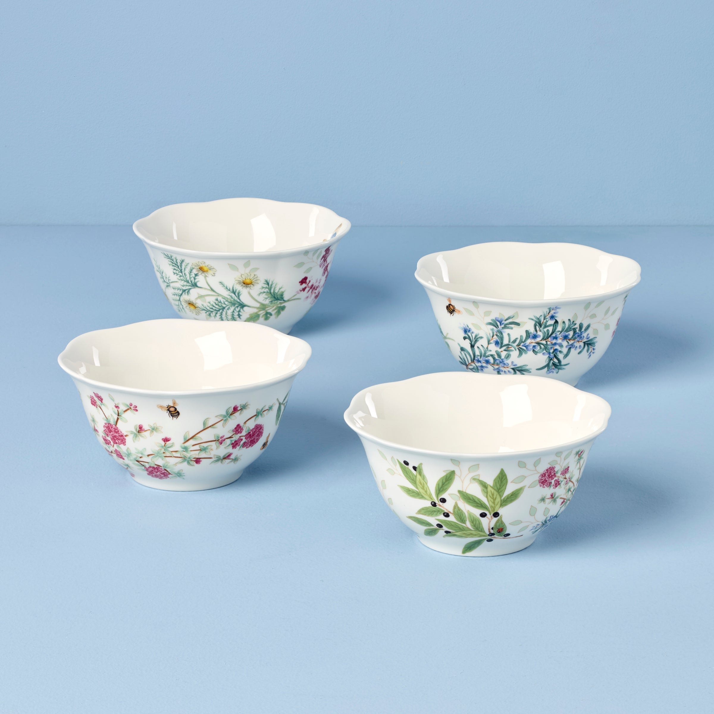 Botanical Herb Rice Bowls, Set of 4 - Image 2