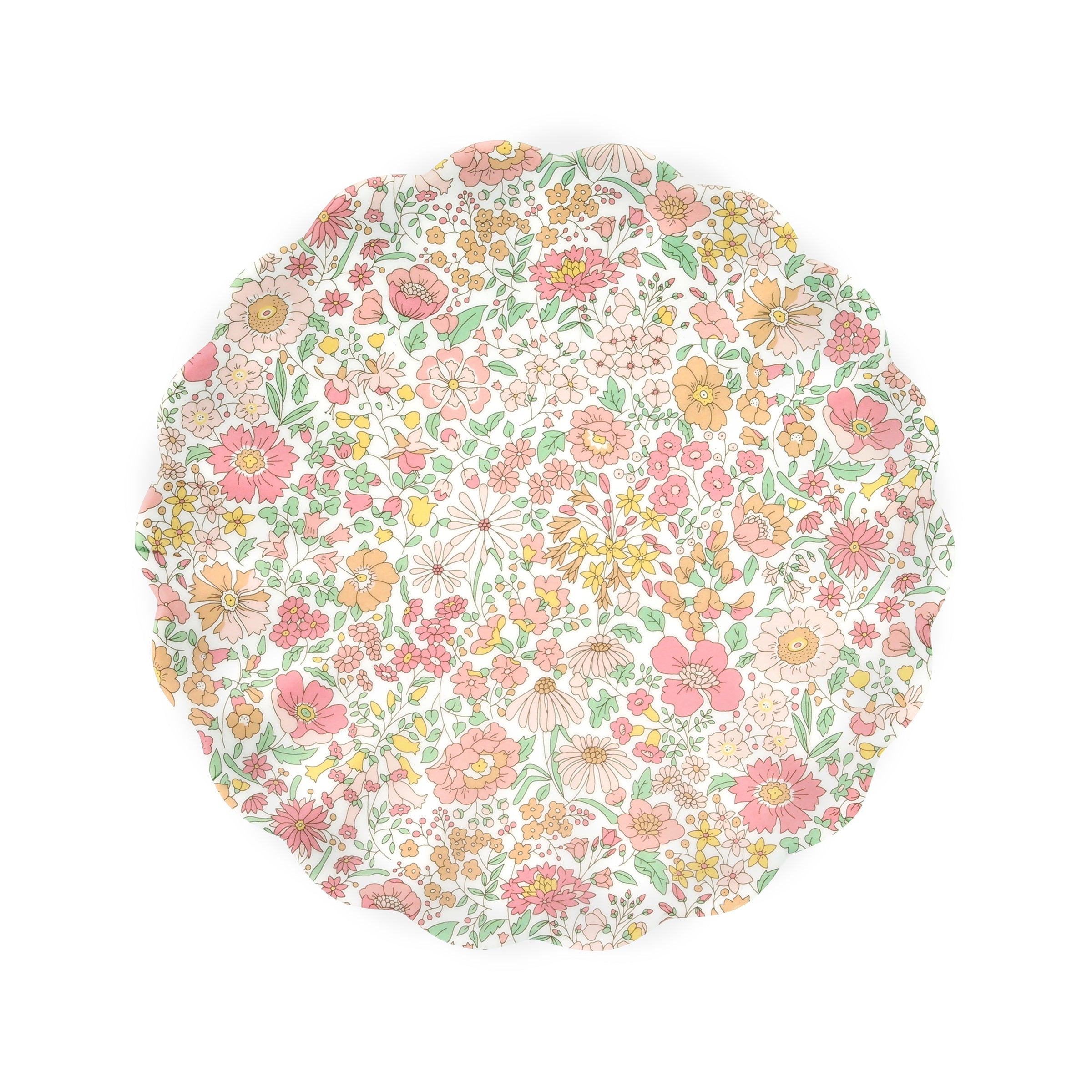 Scalloped Floral Melamine Party Plates, Set of 4 - Image 4