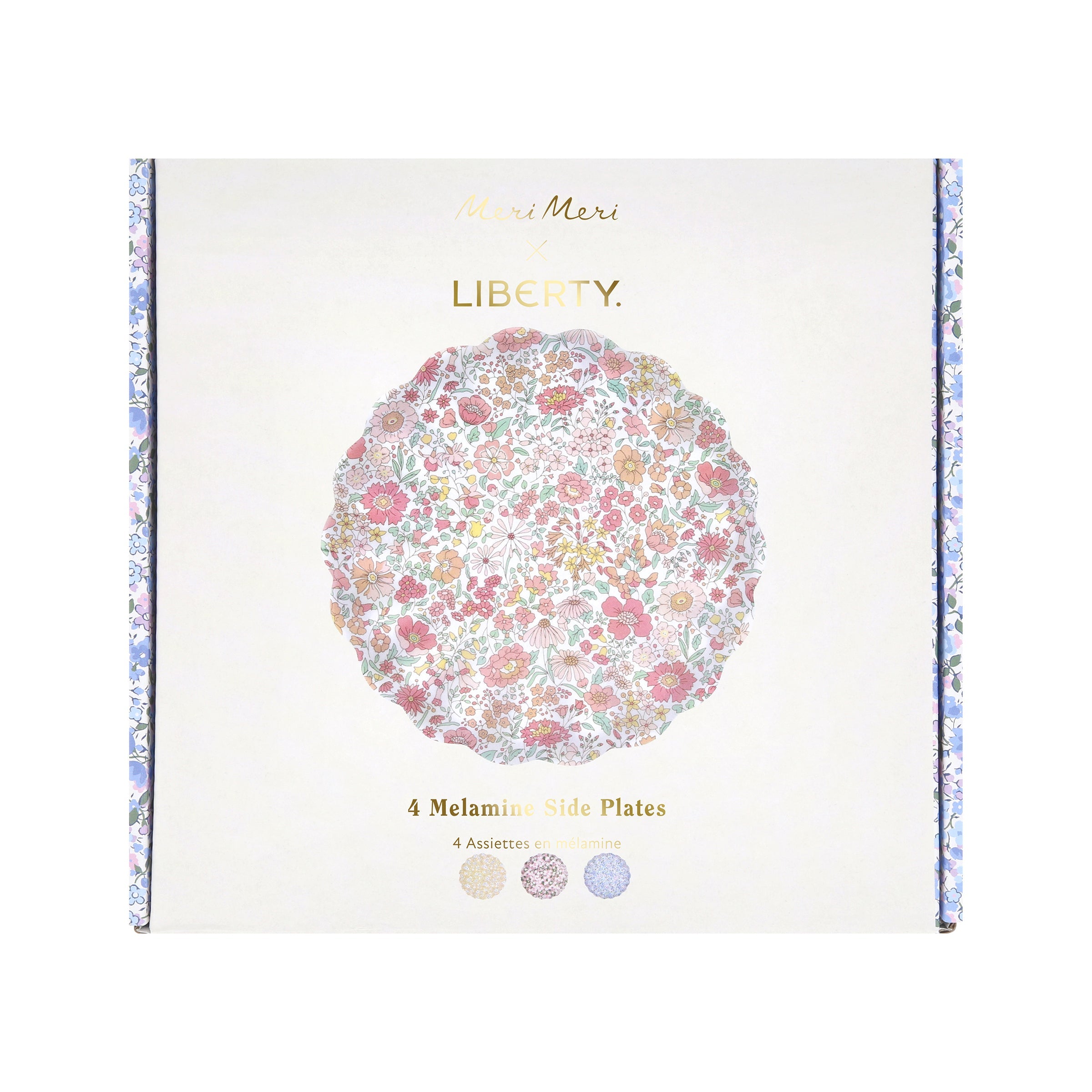 Scalloped Floral Melamine Party Plates, Set of 4 - Image 9